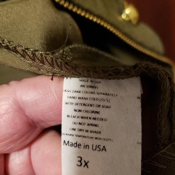 Hybrid Women's Military Style Crop Jacket   Green USA - Picture 4 of 6